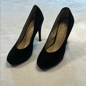 BCBG Black Suede Heels